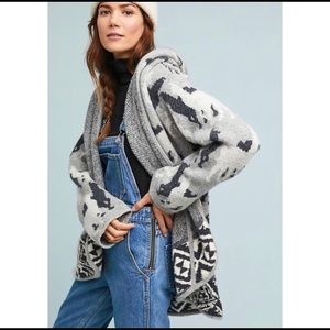 Anthropologie Akemi + Kin Hooded Llama Knit Sweater